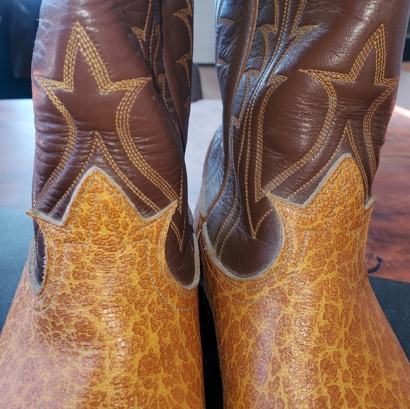 🔥VINTAGE TONY LAMA🔥MEN'S ANTELOPE LEATHER MID-CALF WESTERN BOOTS 🔥 - Picture 8 of 8